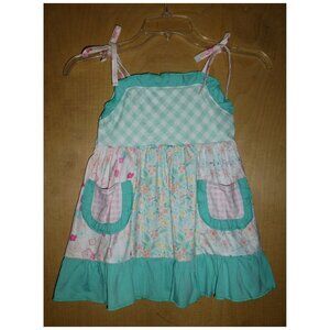 Boutique Girls Floral Pocket Ruffle Dress